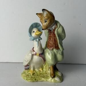 Royal Albert Figurine - Jemima Puddleduck with Foxy Whiskered Gentleman
